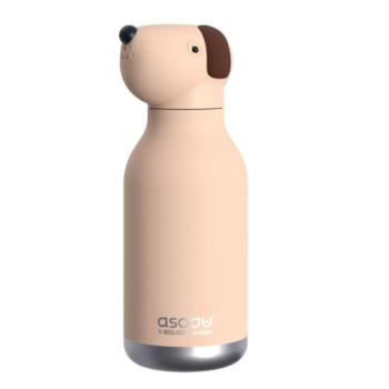 BESTIE-HOLIDAY-FLASCHE - Brown Dog | mit Silikon Trinkhalm und Reinigungsbürste